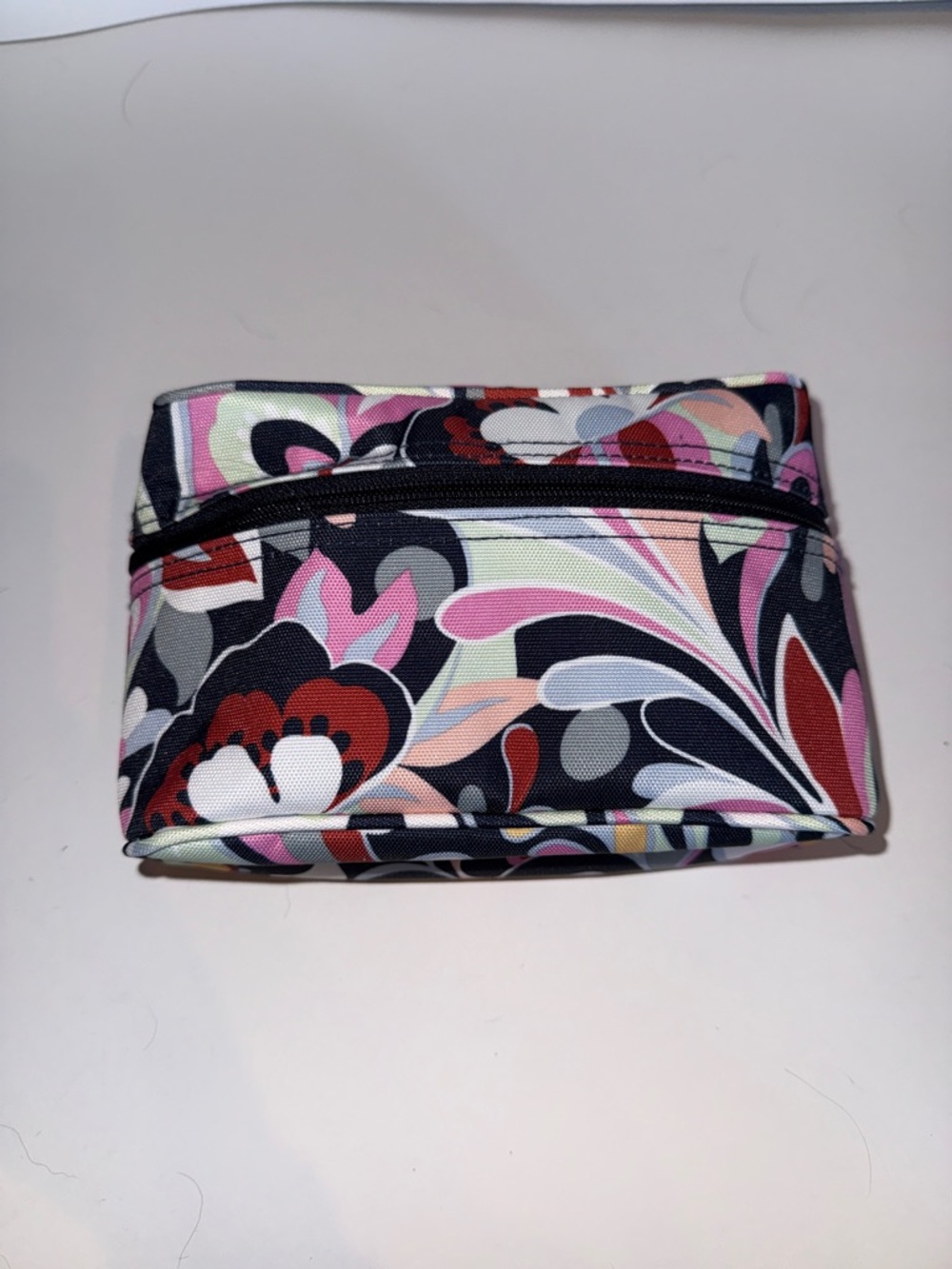 Vera Bradley Clear Travel Bag with Black, Pink, Yellow, Green Floral Print - Picture 5 of 9